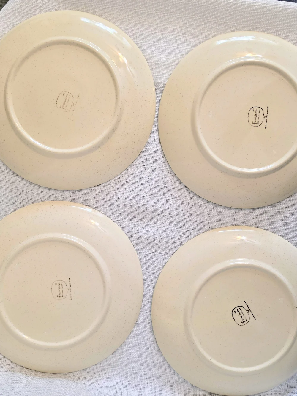 Vtg Franciscan Spice Dinner Plates 4 Set 10 1/2
